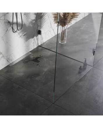 BRAUER Douchegoot met multifunctioneel rooster en flens voor wandmontage 7 x 60 RVS geborsteld