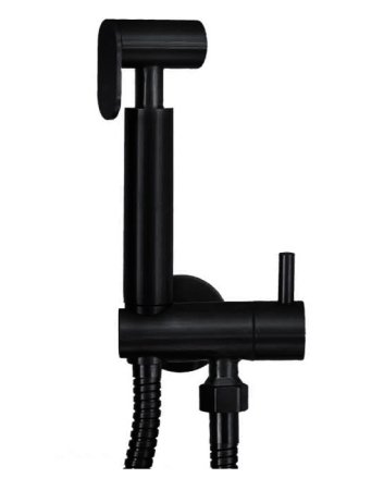 304 bidet handdoucheset mat zwart