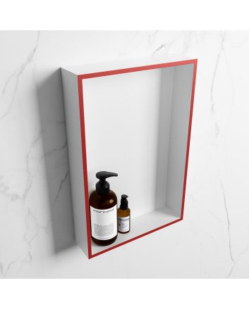 Mondiaz Easy Nis 44,5x29,5cm in solid surface kleur Fire | Talc. 1 vak geschikt voor in- of opbouw