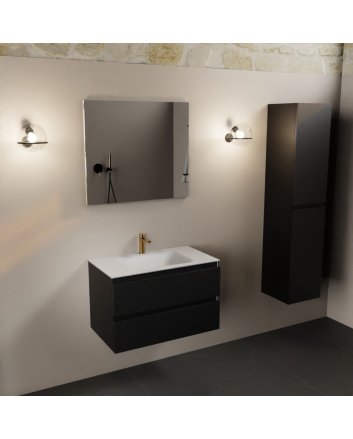 Mondiaz Aivy 80cm badmeubel Urban, wastafel Talc solid surface midden 1 kraangat