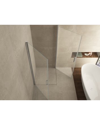 Wiesbaden Uni douchecabine met 2 draaideuren 90x90 cm chroom met helder glas 8mm NANO