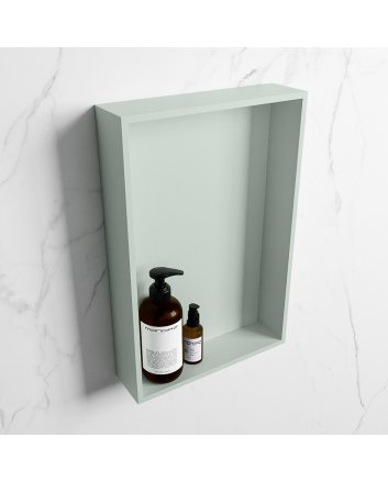 Mondiaz Easy Nis 44,5x29,5cm in solid surface kleur Greey | Greey. 1 vak  geschikt voor in- of opbouw