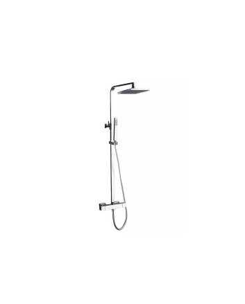 Sani DeLuxe Doucheset opbouw thermostatisch (in hoogte verstelbaar) vierkant Chroom