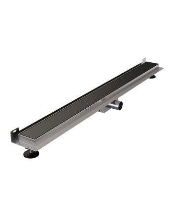 BRAUER Douchegoot met multifunctioneel rooster en flens voor wandmontage 7 x 100 mat zwart