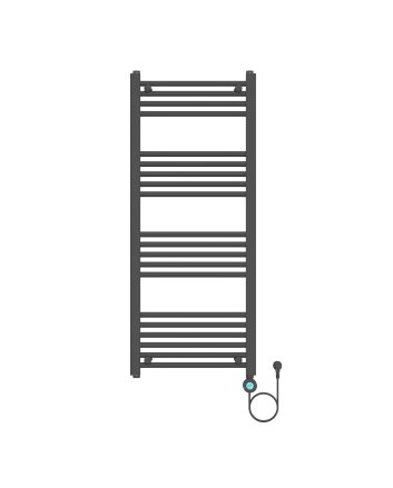 120x50 cm - Ecorad E-Smart Wifi - 700W - Mat Zwart - Programeerbare Elektrische Radiator