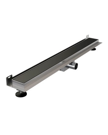 BRAUER Douchegoot met multifunctioneel rooster en flens voor wandmontage 7 x 80 mat zwart