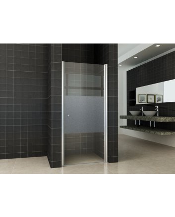 nisdeur -L- met profiel 1000x2000 8mm NANO ged.matglas