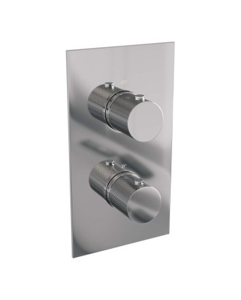 BRAUER Chrome Carving 3-weg inbouwthermostaat met in- en afbouwdelen chroom