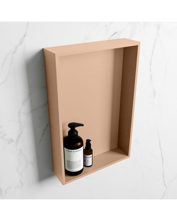 Mondiaz Easy Nis 44,5x29,5cm in solid surface kleur Rosee | Rosee. 1 vak geschikt voor in- of opbouw