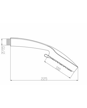 304-verstelbare handdouche RVS