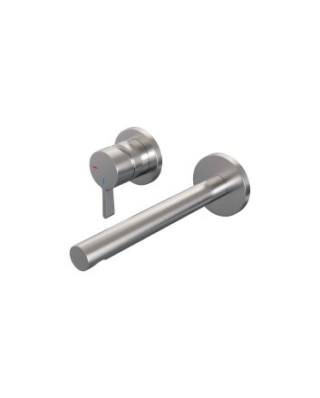 BRAUER Brushed Edition inbouw wastafelmengkraan met rechte uitloop en rozetten model E2 RVS geborsteld PVD