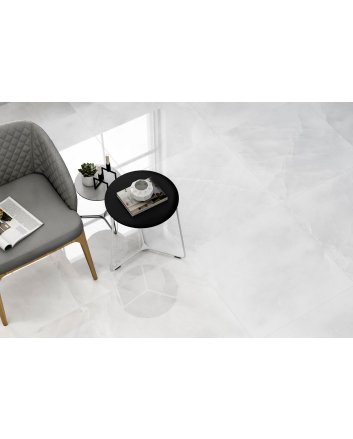 Emigres Gauzy vloertegel hoogglans 60x120 blanco