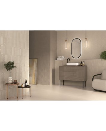 Emigres Leed wandtegel satijn 20x60 beige