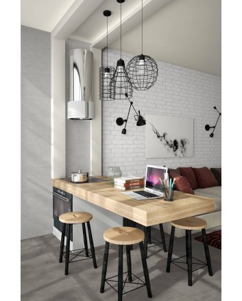 Emigres Microcemento wandtegel satijn 30x90 gris