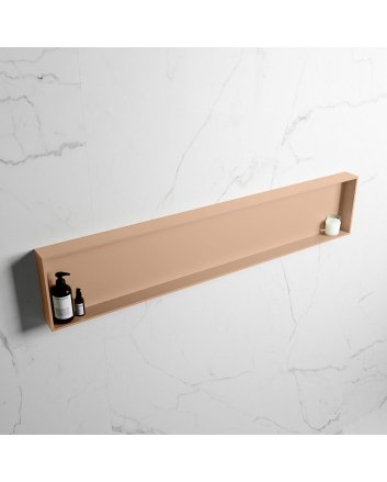 Mondiaz Easy Nis 149,5x29,5cm in solid surface kleur Rosee | Rosee. 1 vak geschikt voor in- of opbouw