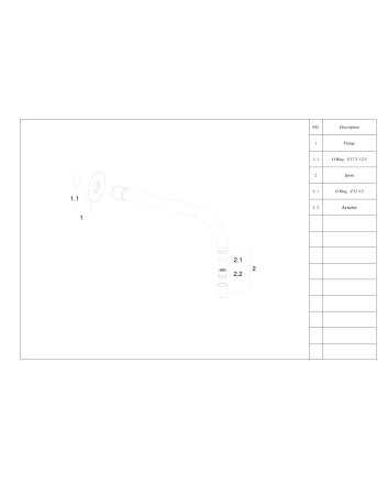 SLIM 18mm uitloop rond 20cm 1/2" mat zwart
