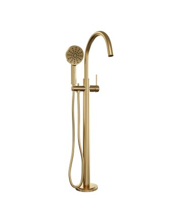 BRAUER Gold Edition vrijstaande badmengkraan SET 02 met 3-standen handdouche en doucheslang goud geborsteld PVD