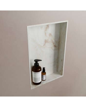Mondiaz Easy Nis 44,5x29,5cm in solid surface kleur Frappe. 1 vak  geschikt voor in- of opbouw