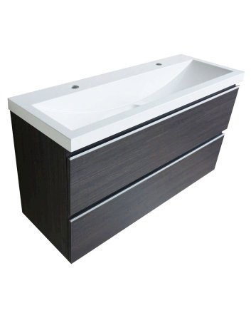 Shall onderkast 100 x 36 cm houtnerf grijs