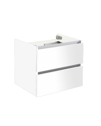 Sani DeLuxe Trendline onderkast met greeplijst aluminium 60 Hoogglans Wit