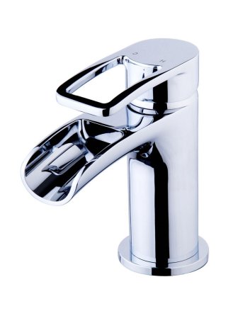 Alegra waterval wastafelkraan met clickwaste chroom