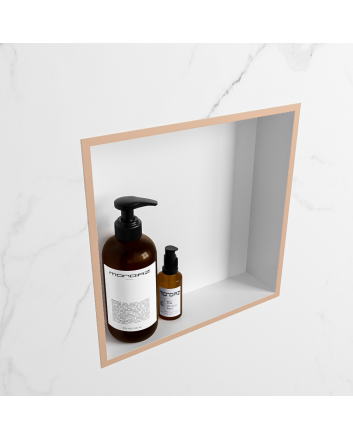 Mondiaz Easy Nis 29,5x29,5cm in solid surface kleur Rosee | Talc. 1 vak  geschikt voor in- of opbouw