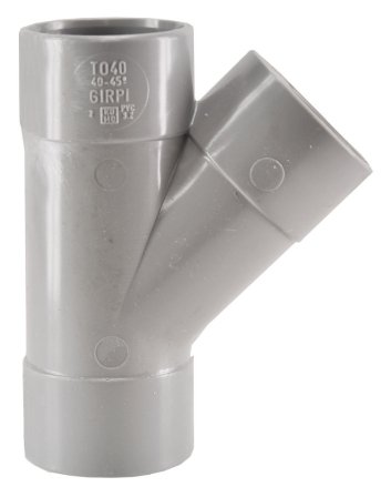 T-stuk 3 x mof 50 mm 45 graden PVC