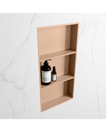 Mondiaz Easy Nis 59,5x29,5cm in solid surface kleur Rosee | Rosee. 3 vakken  geschikt voor in- of opbouw