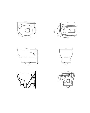 Mercurius Twenty wandcloset rimless met nano coating met Mercurius toiletzitting softclose en quick release glans wit