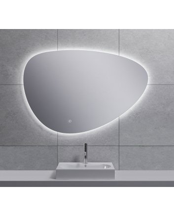 Uovo spiegel ovaal met LED, dimbaar en spiegelverwarming 100 cm