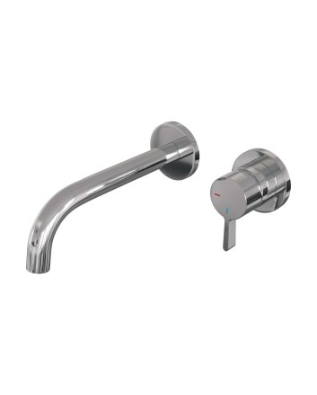 BRAUER Chrome Edition inbouw wastafelmengkraan met gebogen uitloop en rozetten model E1 chroom