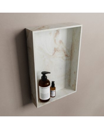 Mondiaz Easy Nis 44,5x29,5cm in solid surface kleur Frappe. 1 vak geschikt voor in- of opbouw