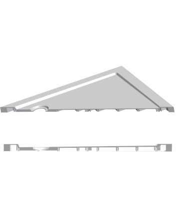 luxe douchebak SMC 1/4 rond 900x900x40 inbouw wit