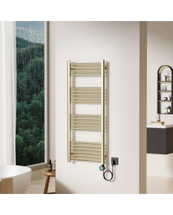 120x50 cm - Ecorad E-Smart Wifi - 700W - Geborsteld Goud - Programeerbare Elektrische Radiator