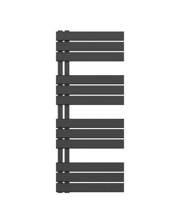 120x50 cm - 600 Watt - Ecorad Slide - Mat Zwart- Handdoekradiator | Designradiator