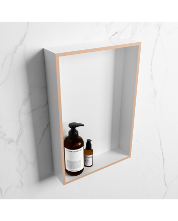 Mondiaz Easy Nis 44,5x29,5cm in solid surface kleur Rosee | Talc. 1 vak geschikt voor in- of opbouw