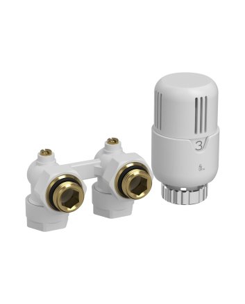 Eco 8 thermostatische aansluitpakket 2 glanzend wit