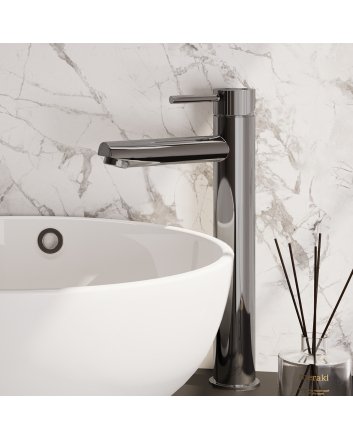 BRAUER Stripe verhoogde opbouw wastafelmengkraan model A chroom