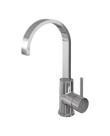 BRAUER Stripe hoge opbouw wastafelmengkraan met draaibare platte uitloop model A chroom