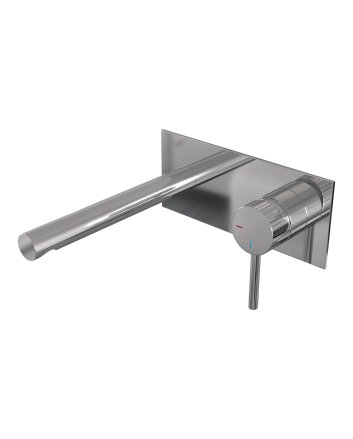 BRAUER Stripe inbouw wastafelmengkraan met rechte uitloop en afdekplaat model A1 chroom