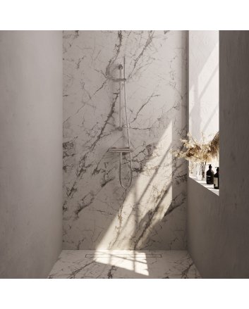 BRAUER Stripe opbouw douche thermostaatkraan SET 01 met glijstang en staaf handdouche en doucheslang chroom