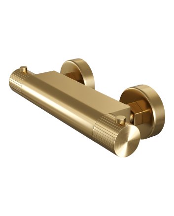BRAUER Stripe opbouw douche thermostaatkraan goud geborsteld PVD