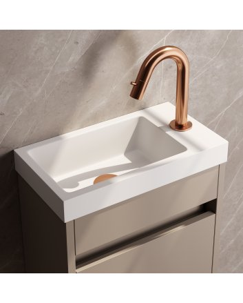 BRAUER Copper Edition opbouw fonteinkraan met gebogen uitloop koper geborsteld PVD