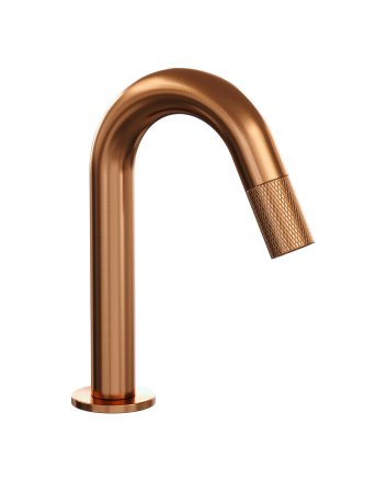 BRAUER Copper Carving opbouw fonteinkraan met gebogen uitloop koper geborsteld PVD