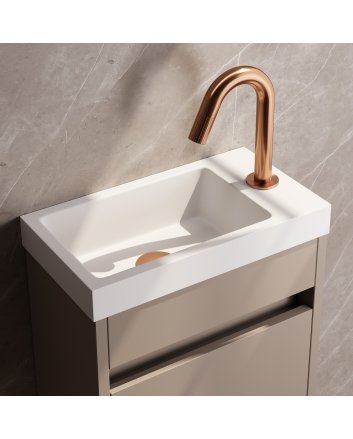 BRAUER Stripe opbouw fonteinkraan met gebogen uitloop koper geborsteld PVD