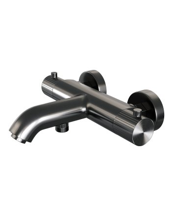 BRAUER Stripe opbouw baddouche thermostaatkraan gunmetal geborsteld PVD