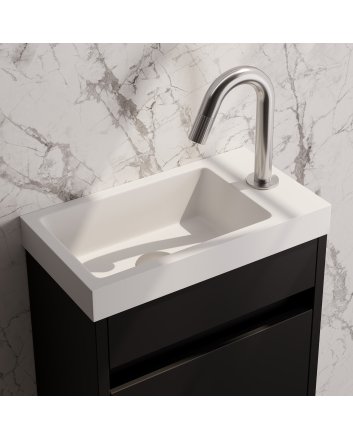 BRAUER Stripe opbouw fonteinkraan met gebogen uitloop RVS-kleurig geborsteld PVD