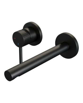 BRAUER Stripe inbouw wastafelmengkraan met rechte uitloop en rozetten model A2 mat zwart
