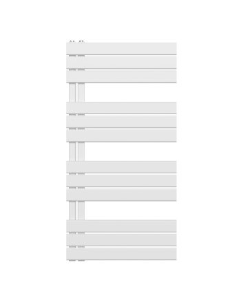 120x50 cm - 600 Watt - Ecorad Slide - Wit - Handdoekradiator | Designradiator
