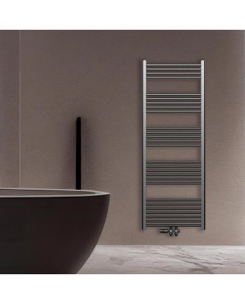 160x60 cm - 1050 Watt - Ecorad Handdoekradiator - Gunmetal - Universal-6 aansluitpunten